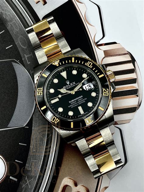 rolex submariner black and gold how much weight in gold|rolex 126610lv price.